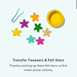 Lovevery Transfer Tweezers & Felt Stars